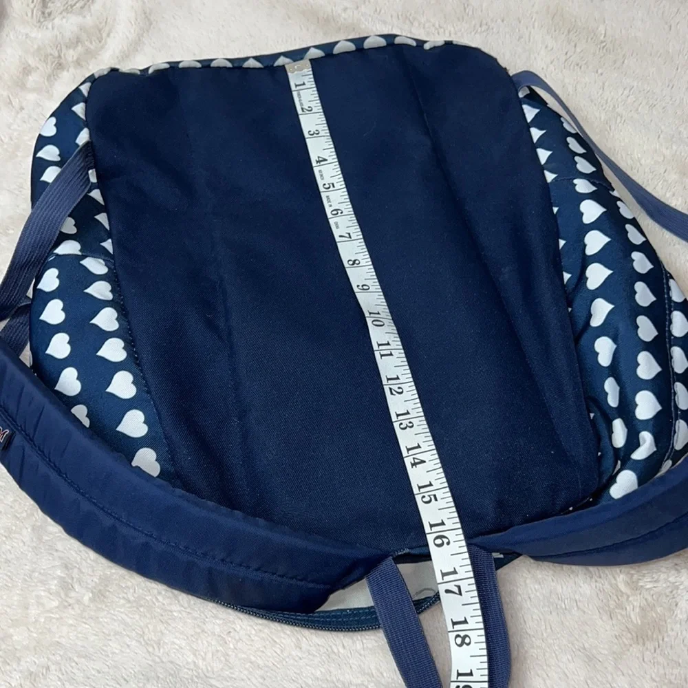 Jansport Superbreak Navy With White Hearts Backpack